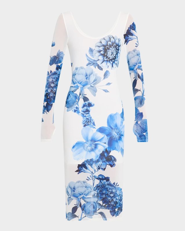 Delora Scoop-Neck Ankle Dress